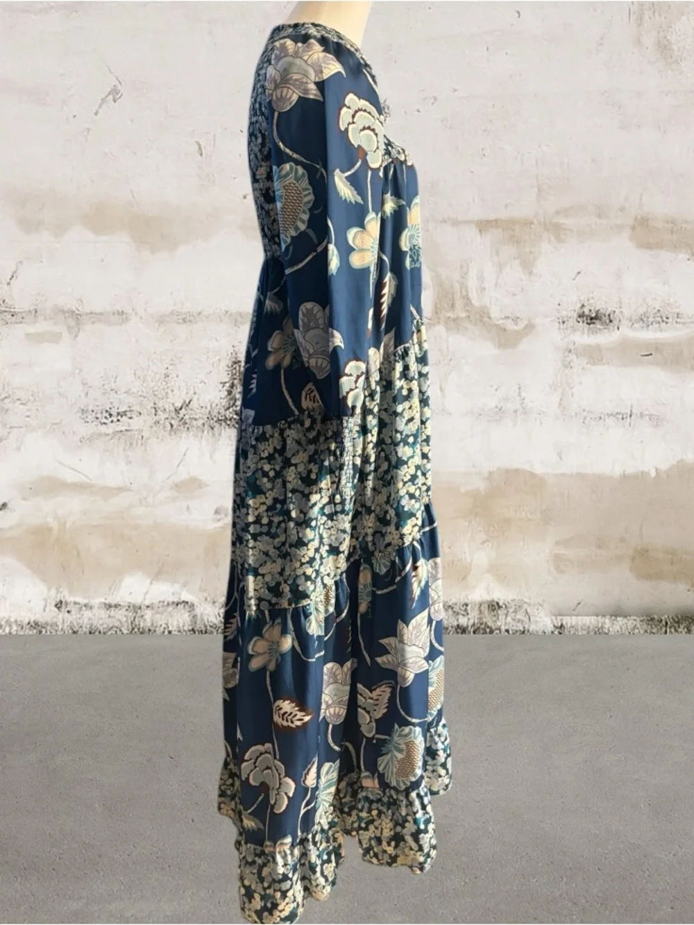 Tuckernuck Blue Geranium Floral Libby Maxi Dress Size XS - Picture 3 of 6
